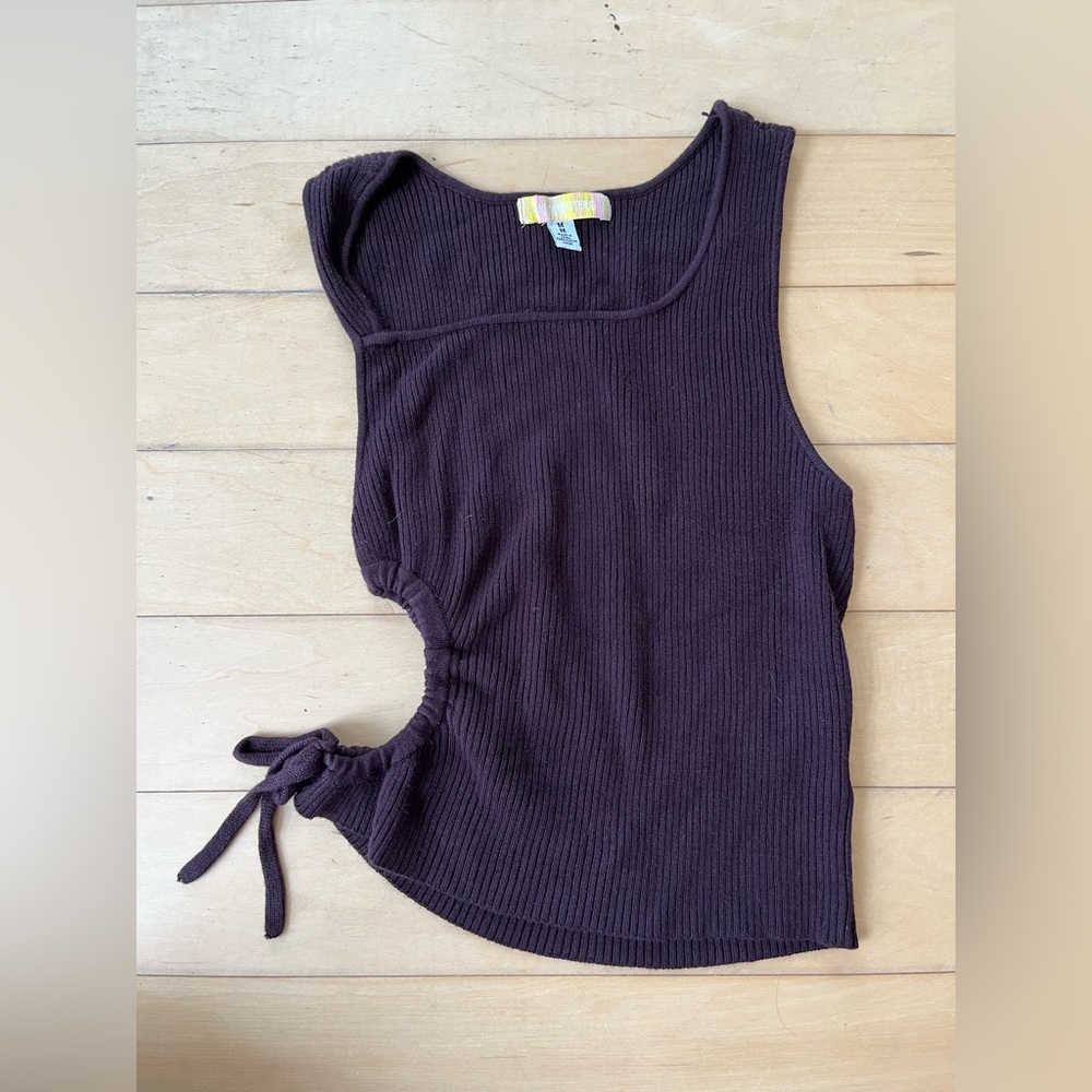 Urban Outfitters Brown Asymmetrical Tank Top